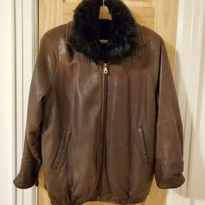 Vintage Andrew Marc Bomber with Fur Liner